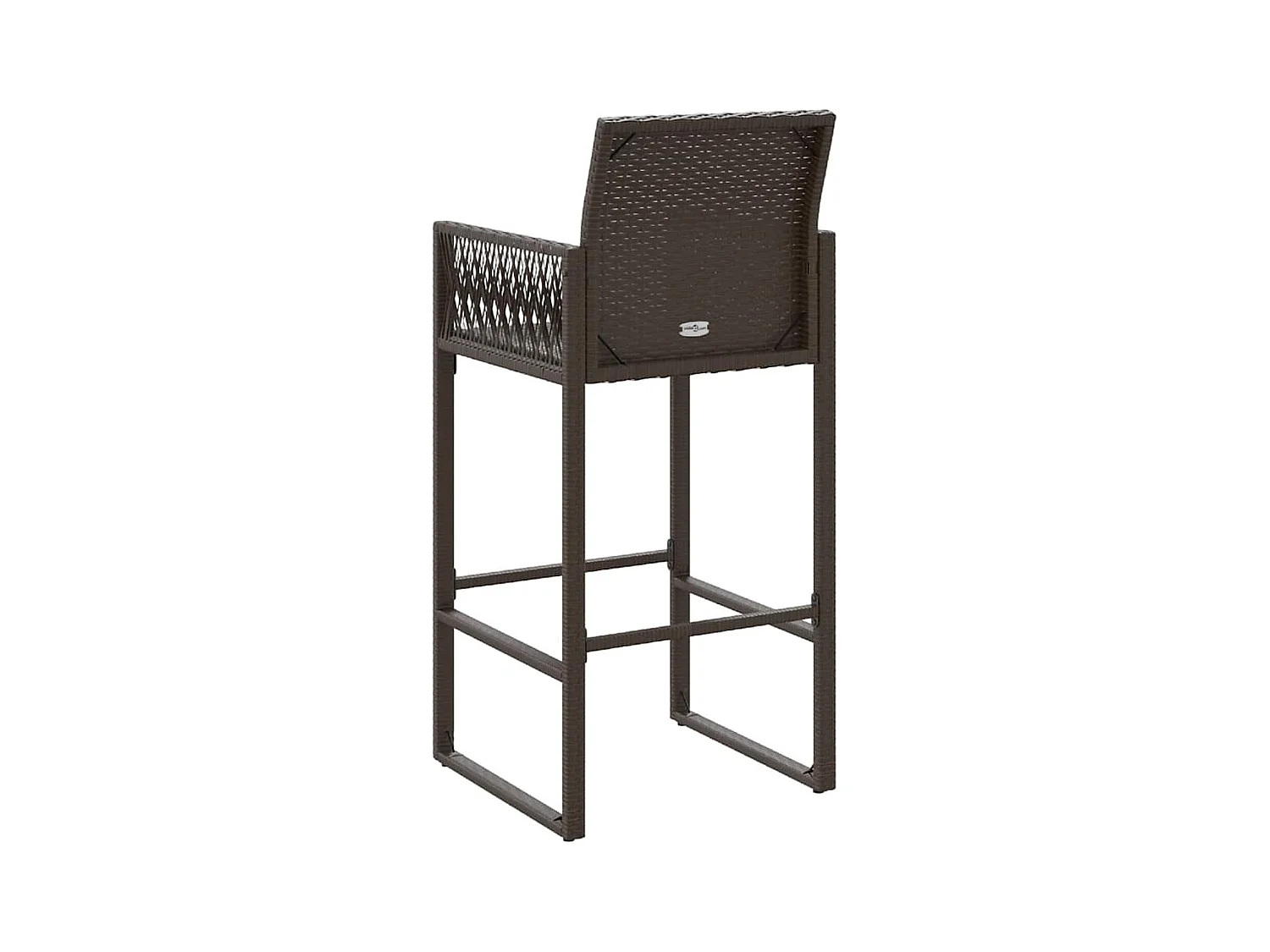 Sgabelli da Bar da Giardino 2 pz in Polyrattan Marrone