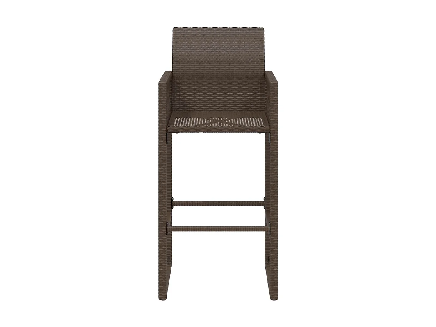 Sgabelli da Bar da Giardino 2 pz in Polyrattan Marrone