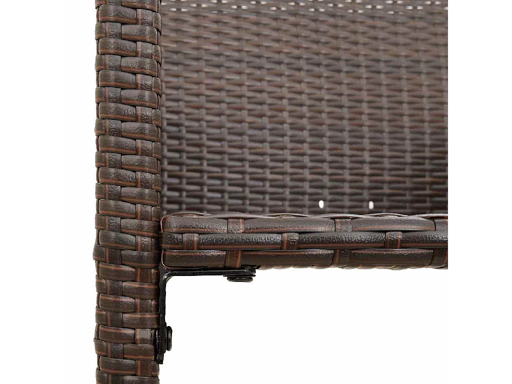 Bancos de bar para jardim 2 pcs vime PE castanho