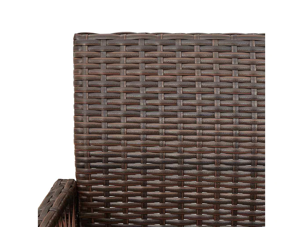 Bancos de bar para jardim 2 pcs vime PE castanho