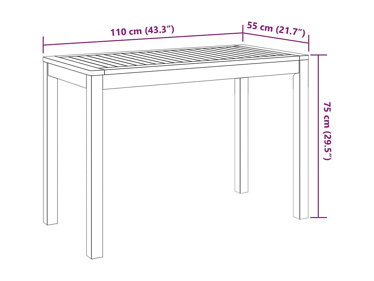 Ensemble à manger de jardin 3 pcs Bois d'acacia solide