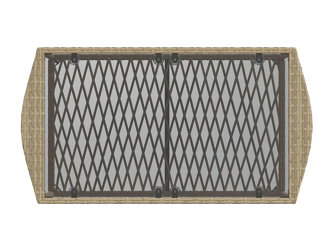 Set Divano da Giardino 4 pz con Cuscini Beige in Polyrattan