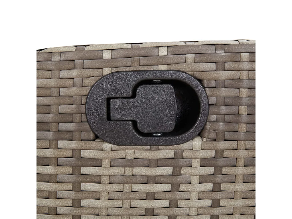 Set da Pranzo da Giardino 9 pz con Cuscini in Polyrattan Grigio