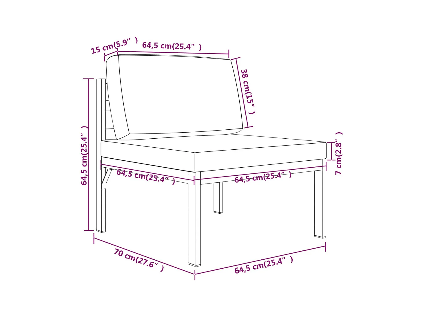 Set Divani da Giardino 10 pz con Cuscini in Alluminio Antracite