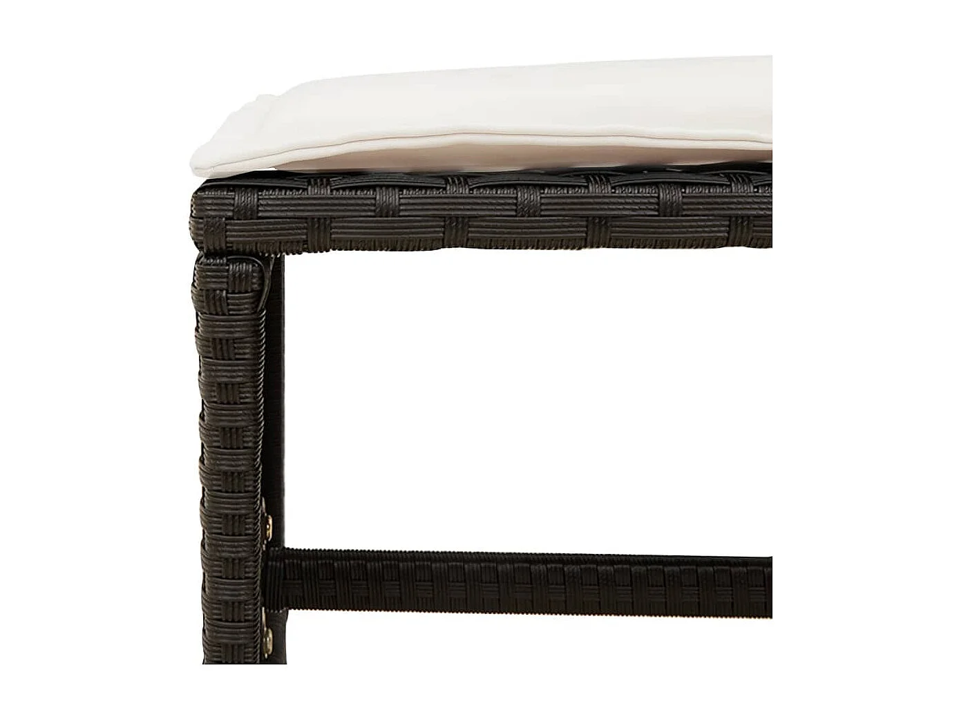 Set da Pranzo da Giardino 9 pz con Cuscini Nero in Polyrattan