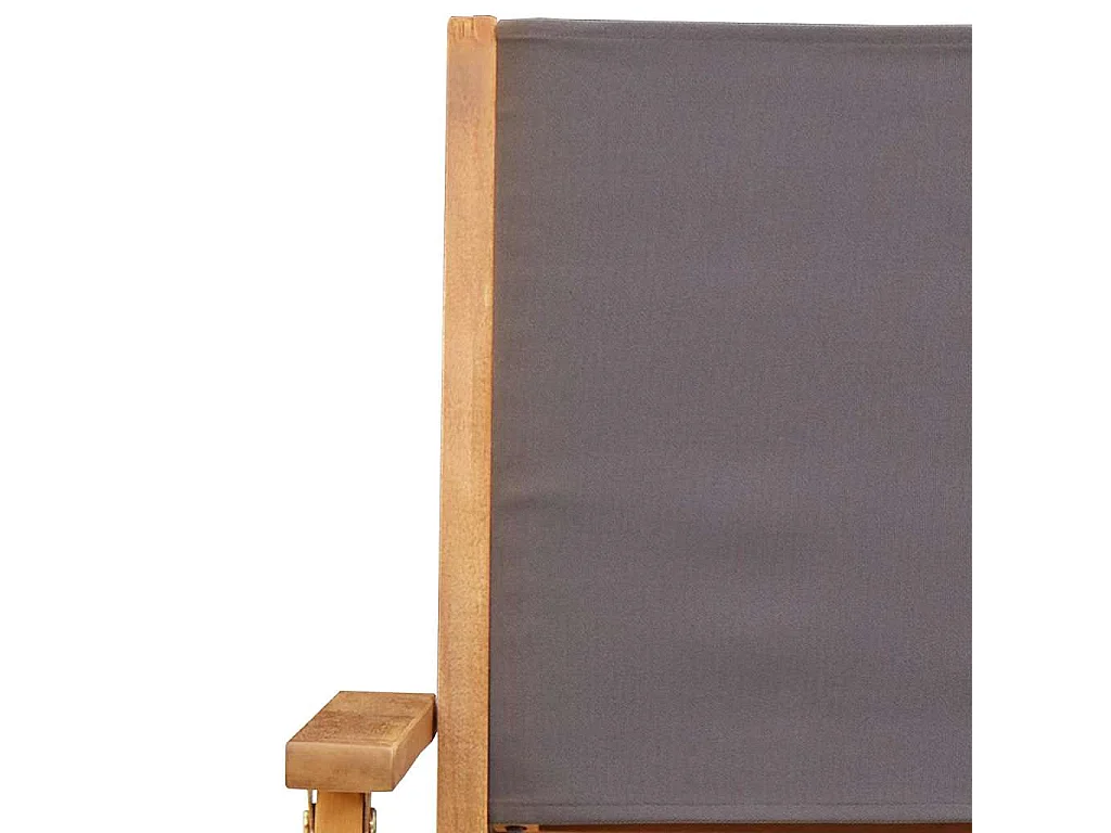 Chaises pliantes 2 pièces Anthracite Bois massif d'acacia et tissu