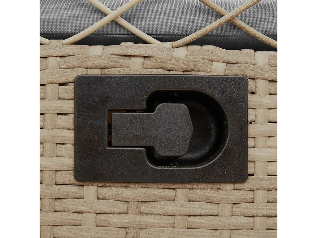 Tuinstoelen 2 st verstelbaar poly rattan beige