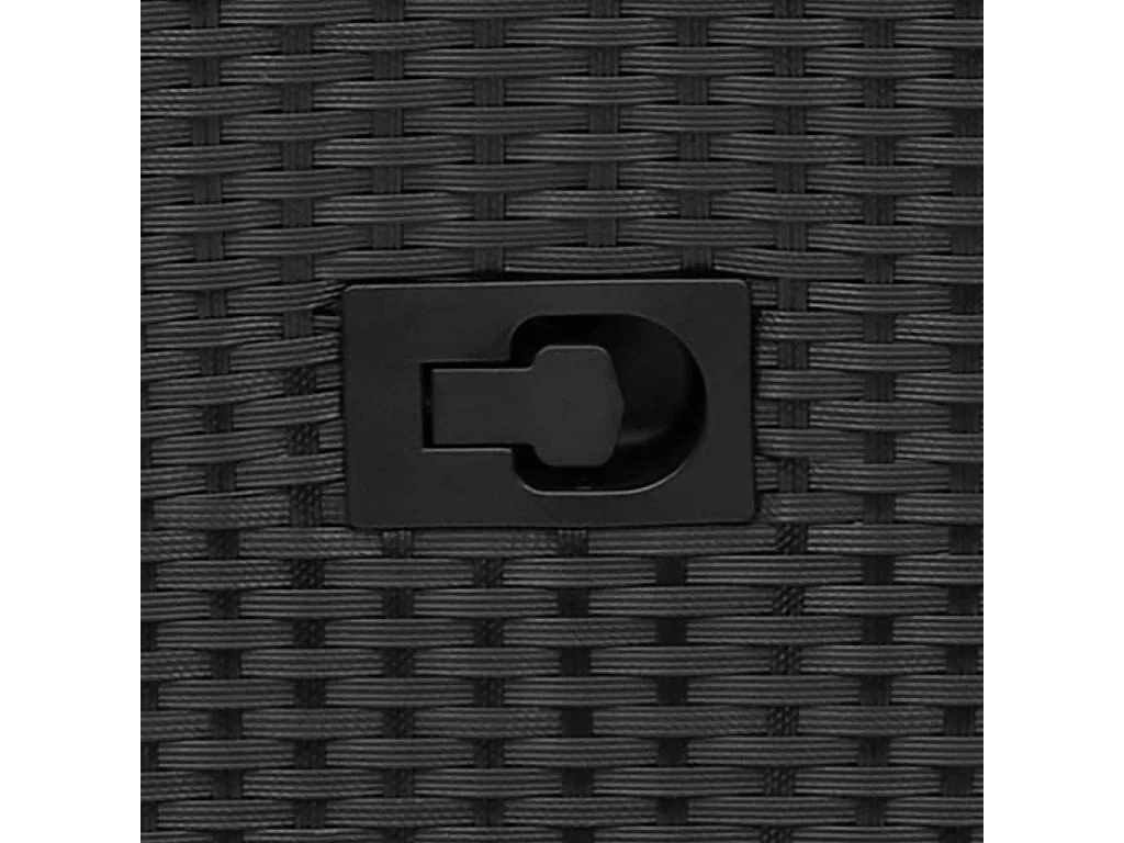 Gartensessel mit Kissen 2 Stk. Verstellbar Schwarz Poly Rattan