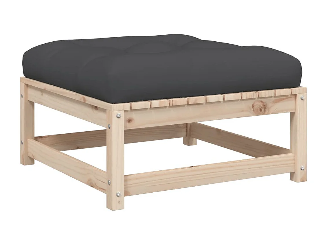 Salon de jardin 6 pcs avec coussins bois de pin massif