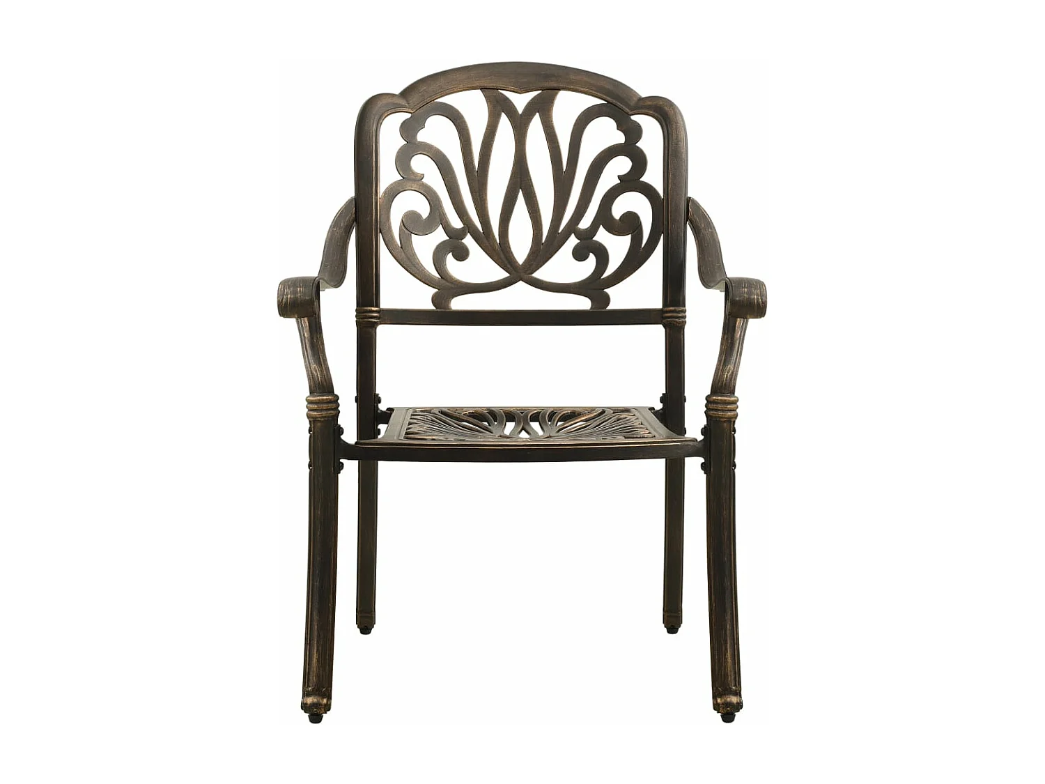 Ensemble manger de jardin 5 pcs bronze aluminium coulé