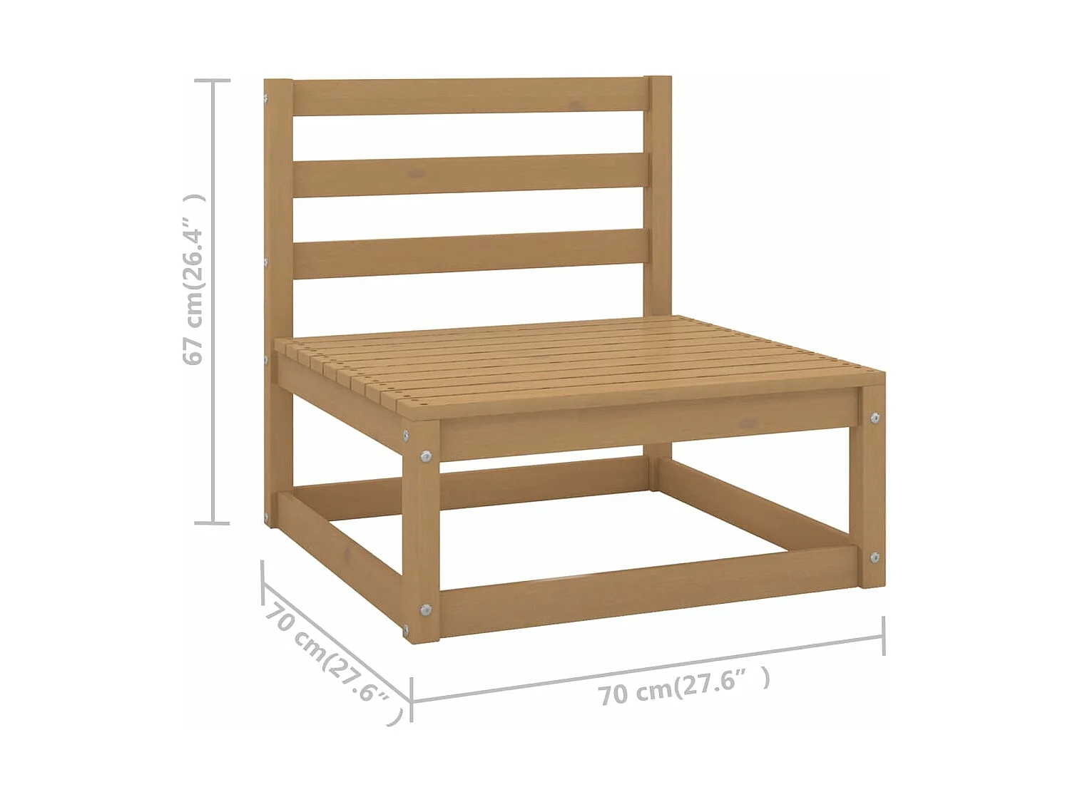Salon de jardin 5 pcs avec coussins Bois de pin massif