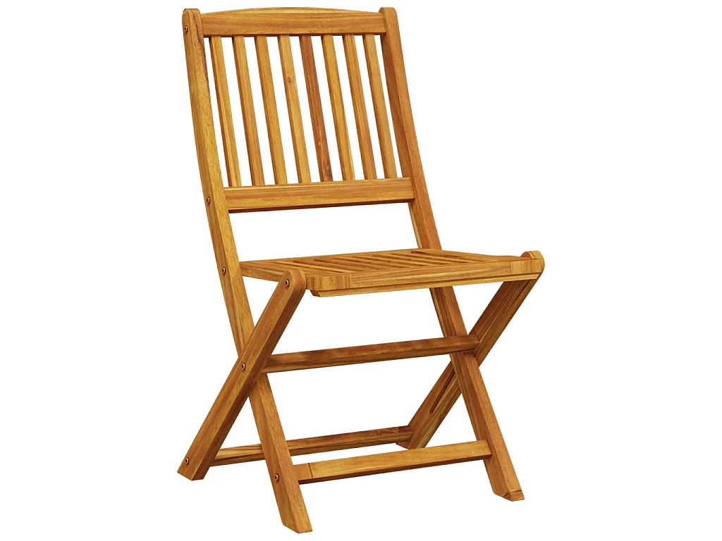 Ensemble à manger de jardin pliable 5 pcs bois massif d’acacia
