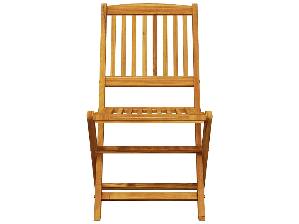 Ensemble à manger de jardin pliable 5 pcs bois massif d’acacia