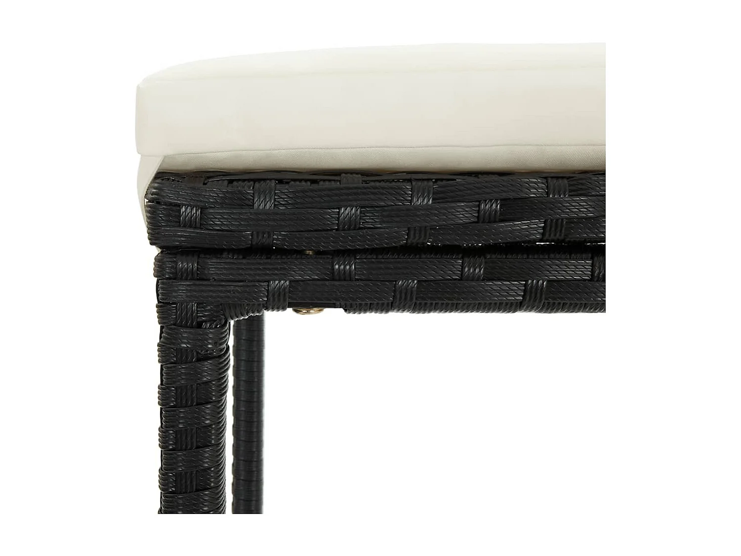 5-tlg. Gartenbar-Set Schwarz Massivholz Akazie und Poly Rattan