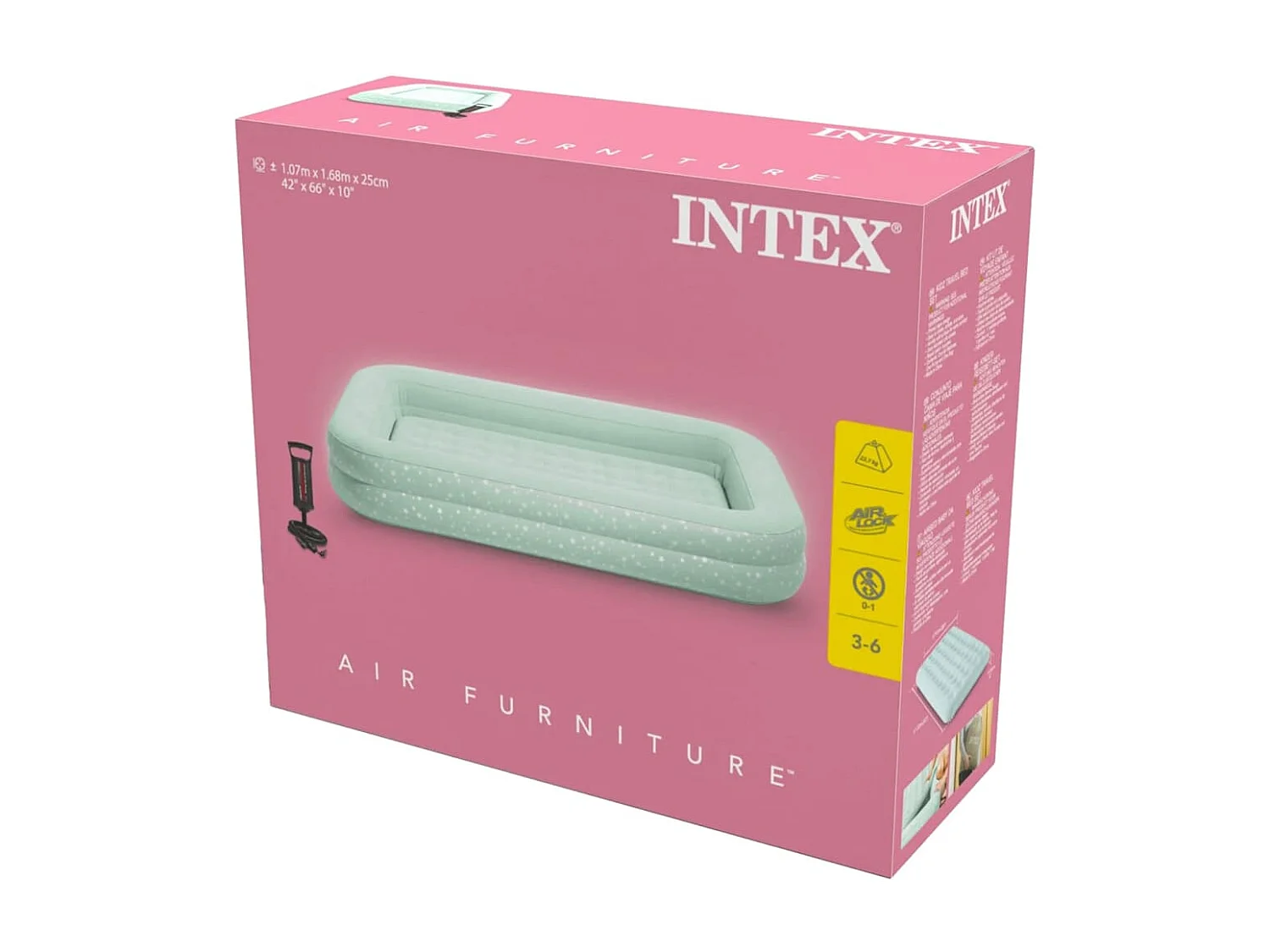 Luchtbed Kidz Travel Bed Set 107x168x25 cm 66810NP