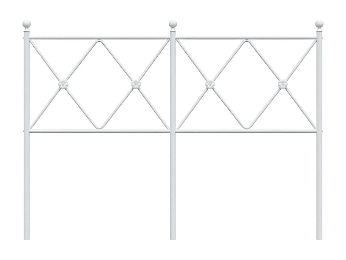 Tête de lit de remplacement métal blanc 120 cm
