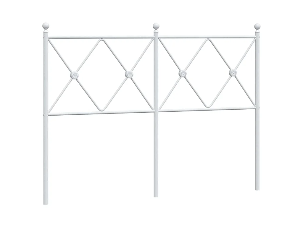 Ersatz-Kopfteil Metall Weiß 120 cm
