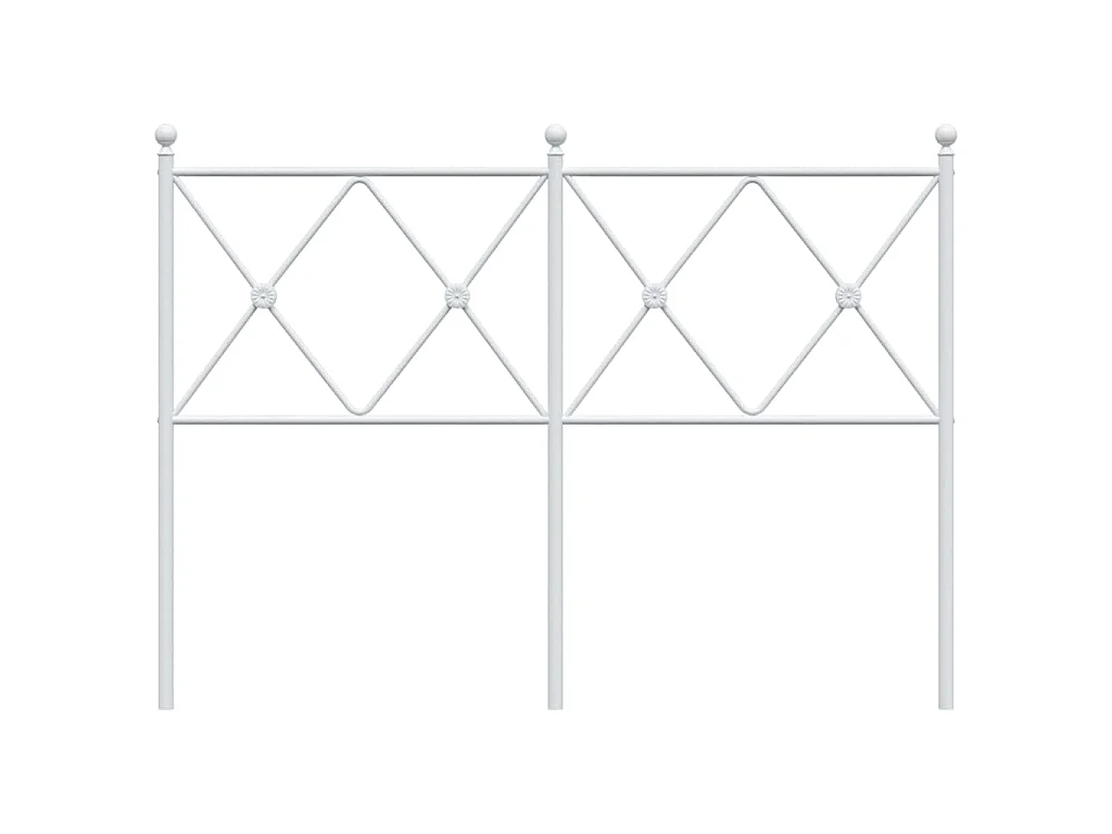 Ersatz-Kopfteil Metall Weiß 120 cm