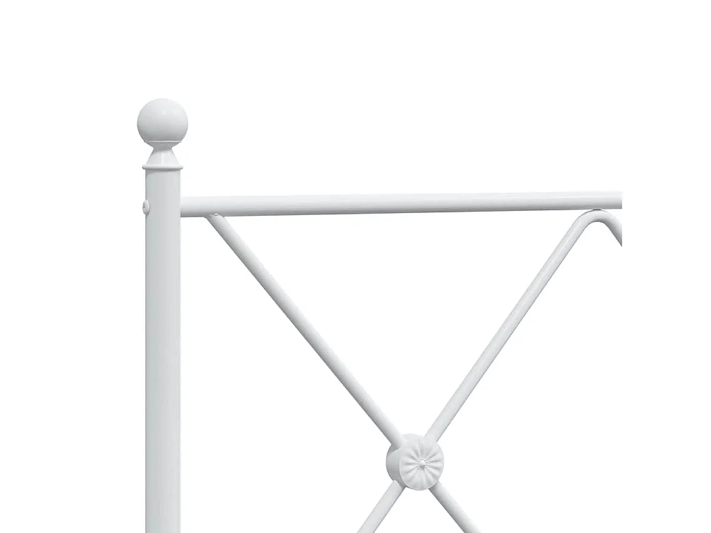 Ersatz-Kopfteil Metall Weiß 120 cm