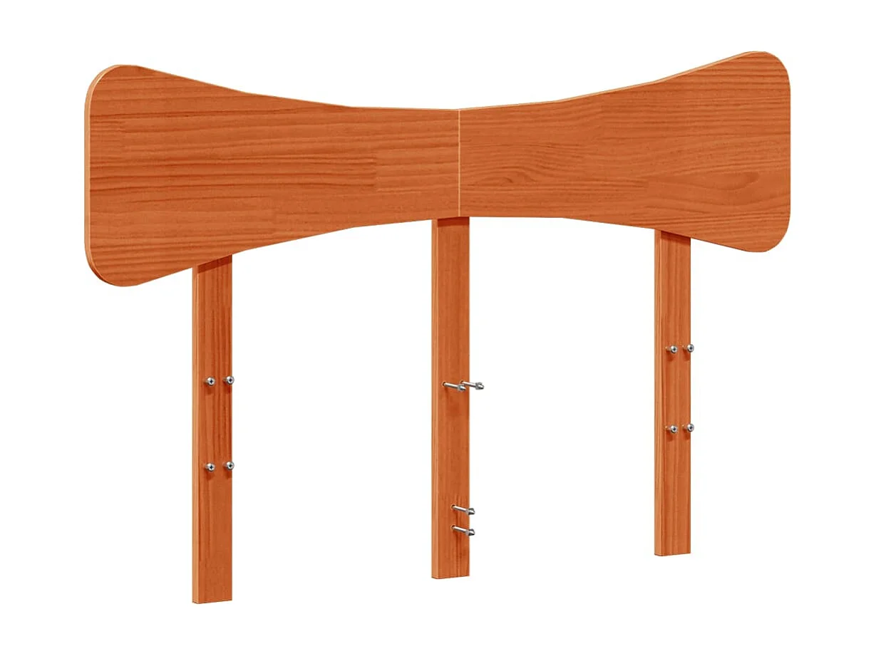 Tête de lit cire marron 135 cm bois massif de pin