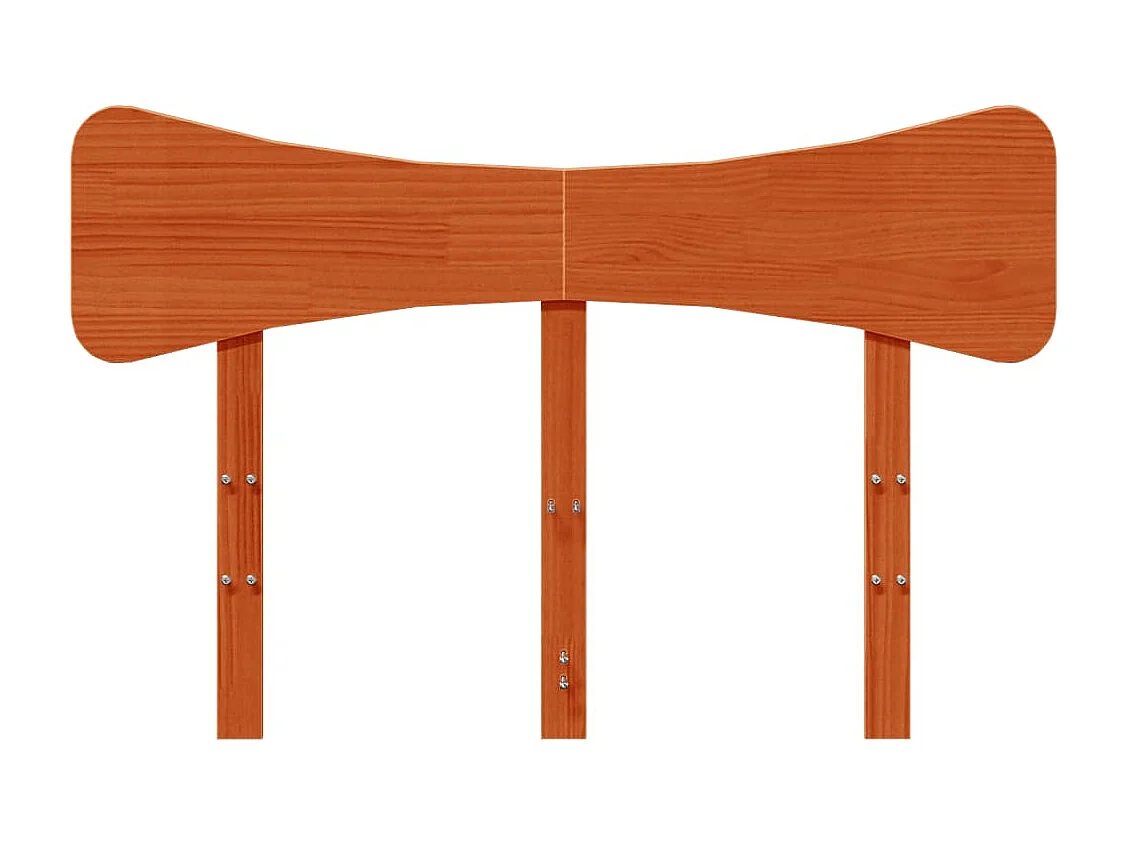 Tête de lit cire marron 135 cm bois massif de pin