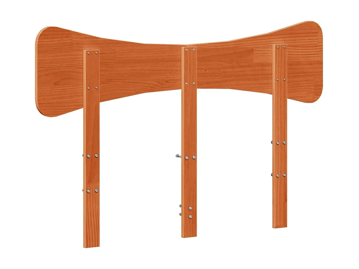 Tête de lit cire marron 135 cm bois massif de pin