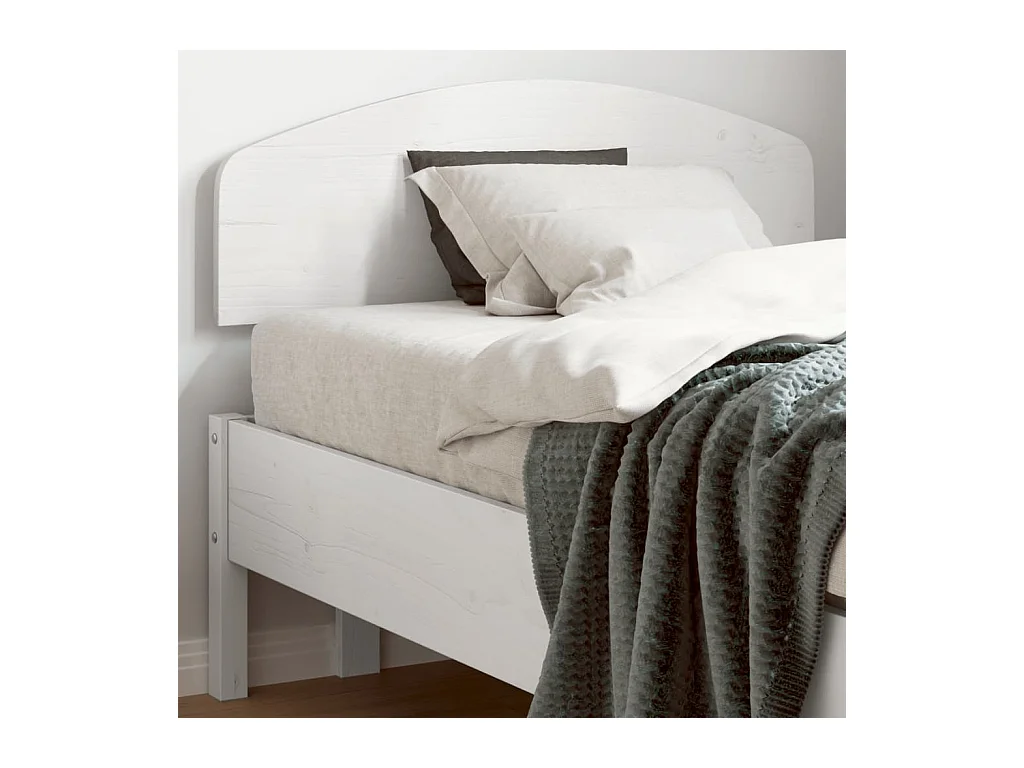 Tête de lit blanc 90 cm bois massif de pin