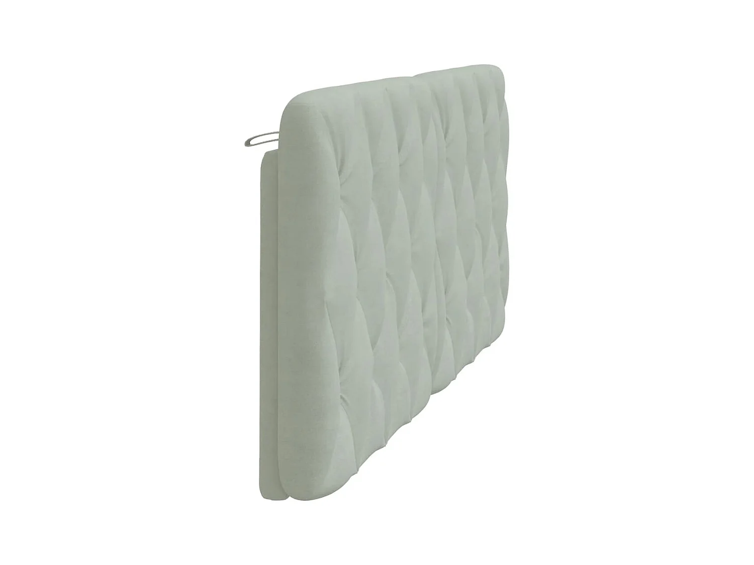 Cuscino Testiera Grigio Chiaro 180 cm in Velluto