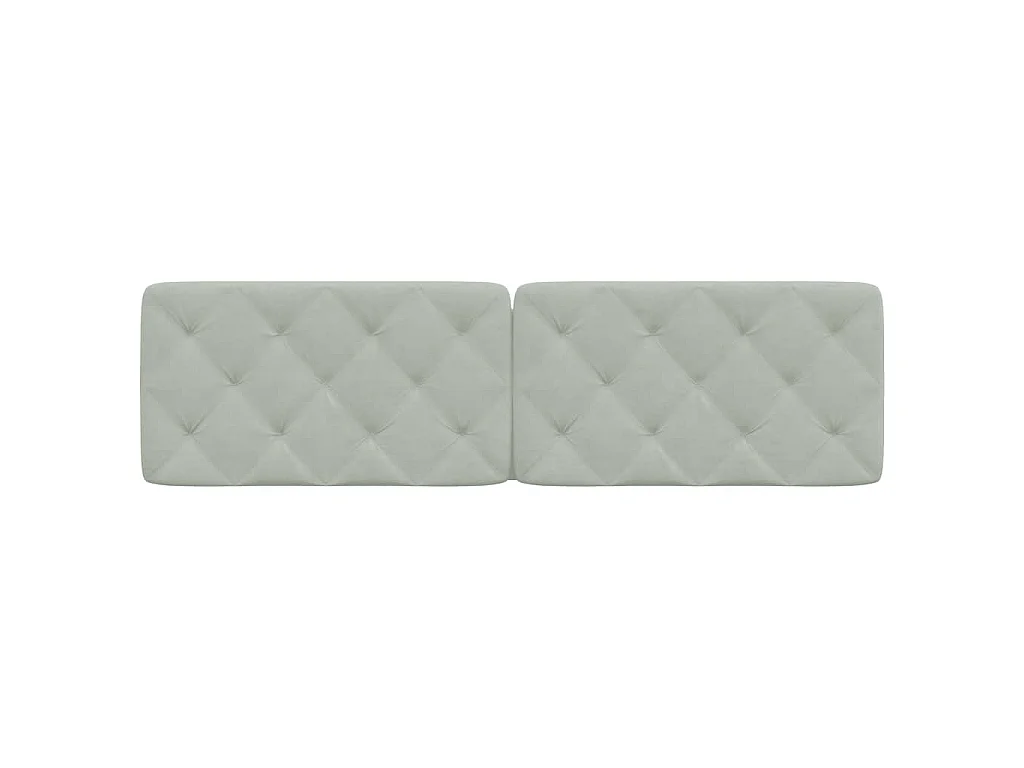 Cuscino Testiera Grigio Chiaro 180 cm in Velluto
