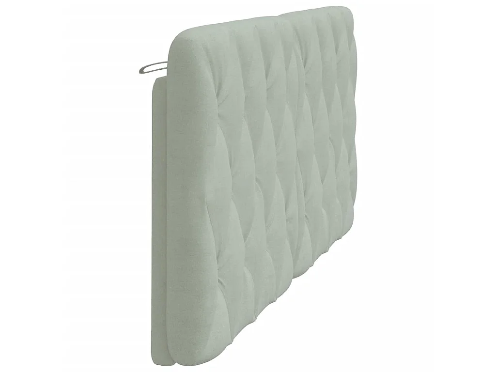 Cuscino Testiera Grigio Chiaro 180 cm in Velluto