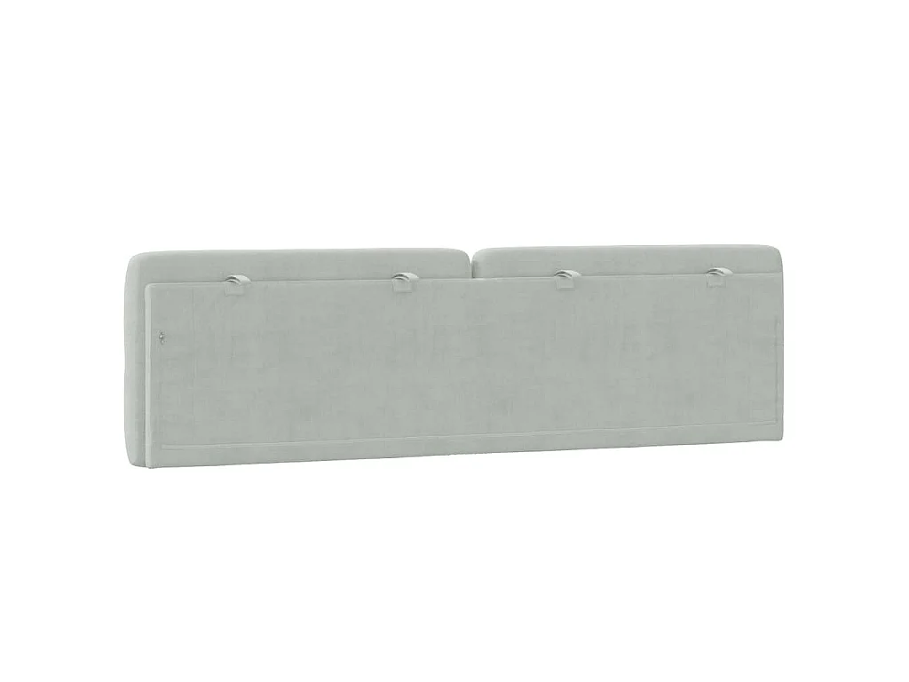 Cuscino Testiera Grigio Chiaro 180 cm in Velluto