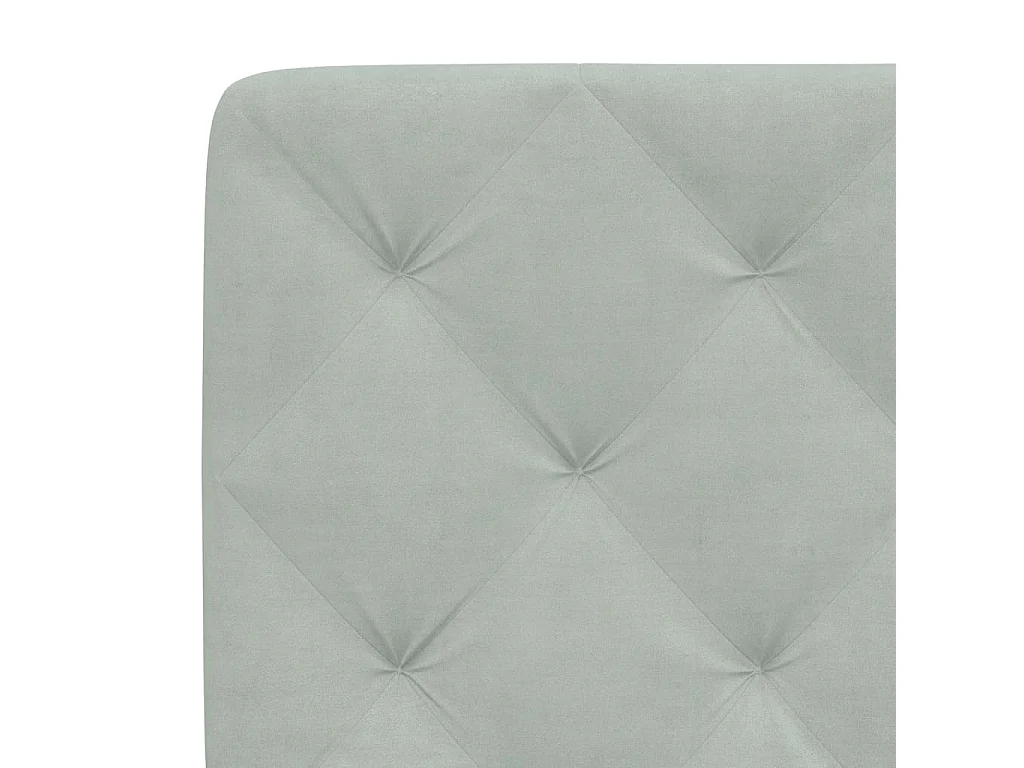 Cuscino Testiera Grigio Chiaro 180 cm in Velluto