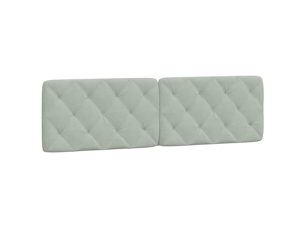 Cuscino Testiera Grigio Chiaro 180 cm in Velluto