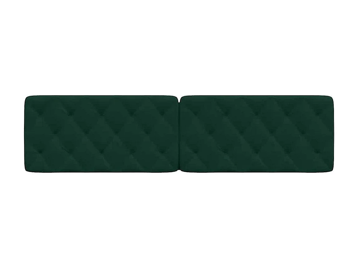 Coussin de tête de lit vert foncé 200 cm velours