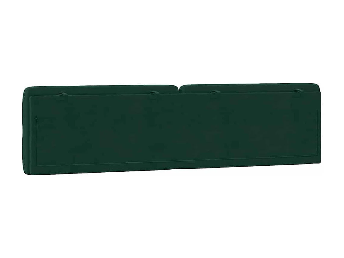 Coussin de tête de lit vert foncé 200 cm velours