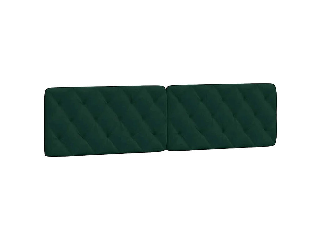 Cuscino Testiera Verde Scuro 200 cm in Velluto