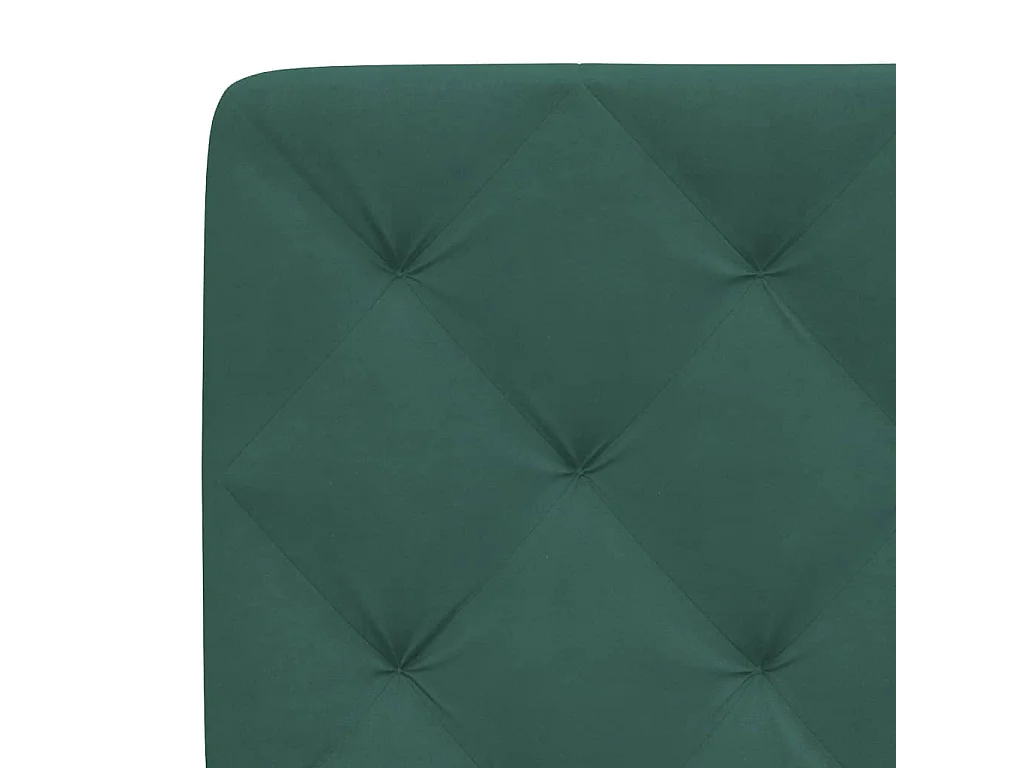 Cuscino Testiera Verde Scuro 200 cm in Velluto