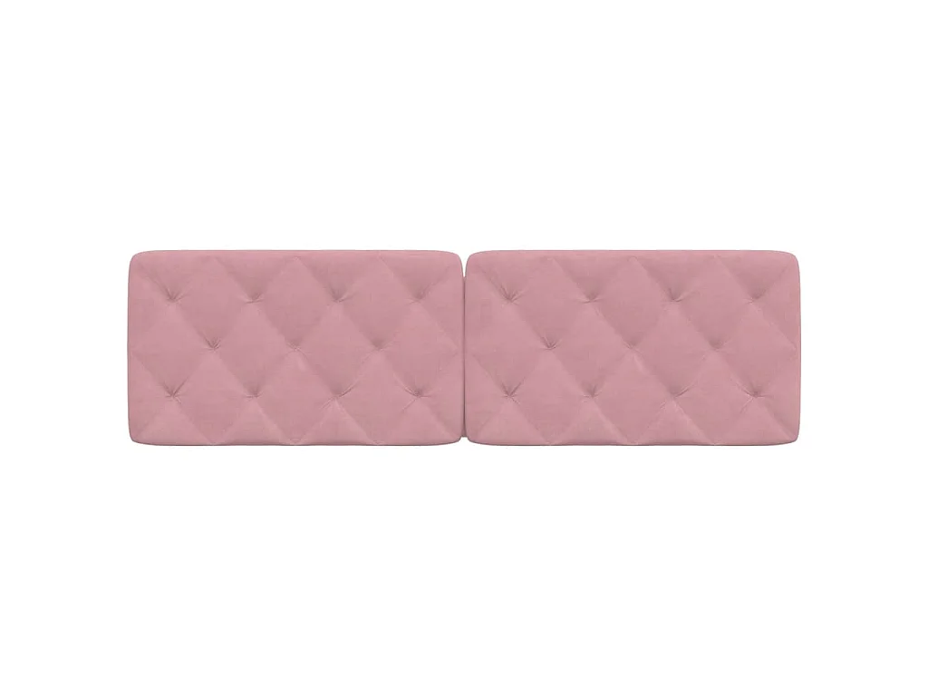 Hoofdbordkussen 160 cm fluweel roze