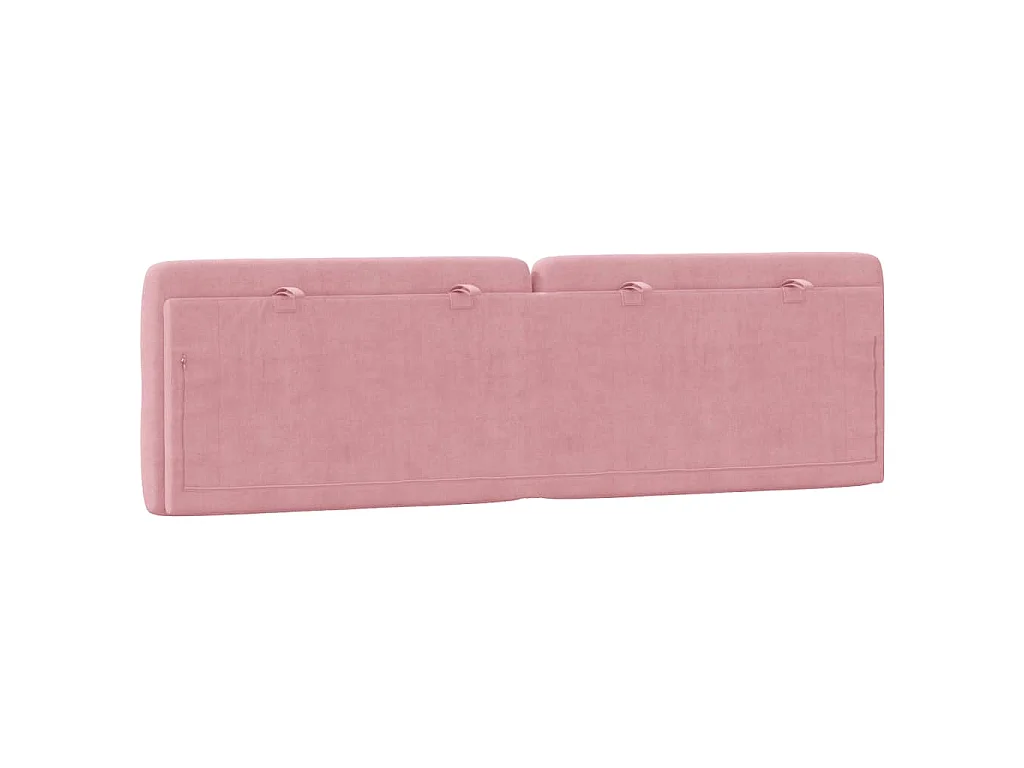 Hoofdbordkussen 160 cm fluweel roze