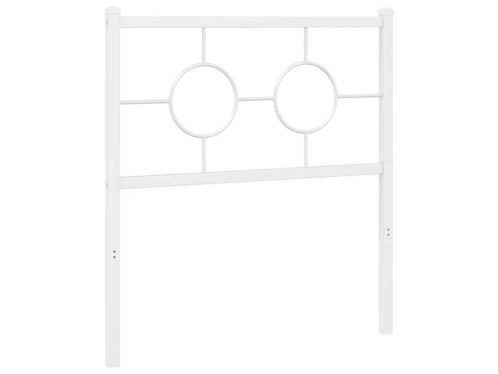 Vervangend hoofdbord 75 cm metaal wit
