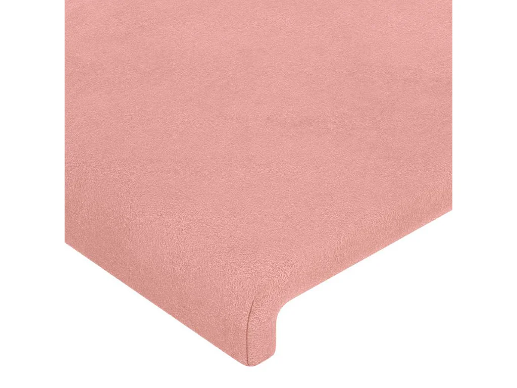 Tête de lit à LED Rose 163x16x78/88 cm Velours