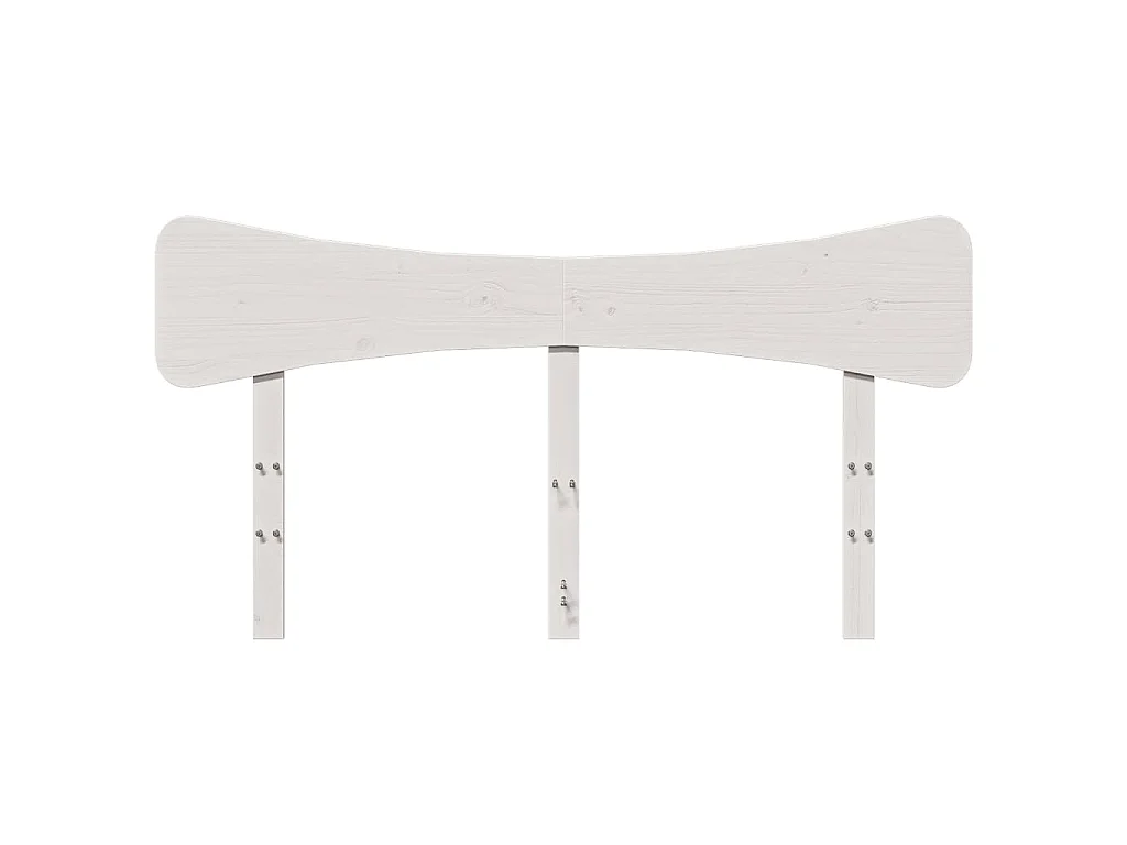 Testiera Bianca 160 cm in Legno Massello di Pino