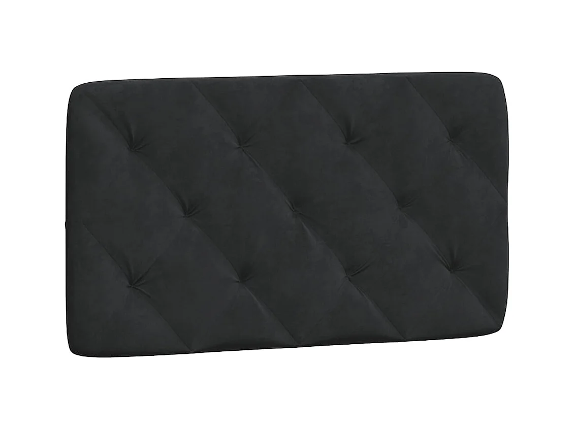 Hoofdbordkussen 80 cm fluweel zwart