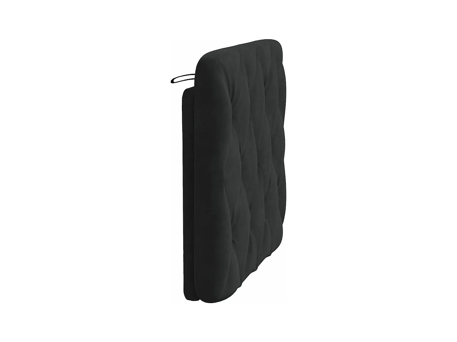 Hoofdbordkussen 80 cm fluweel zwart