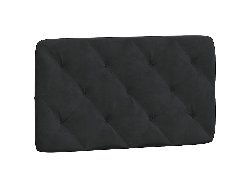 Cuscino Testiera Nero 80 cm in Velluto
