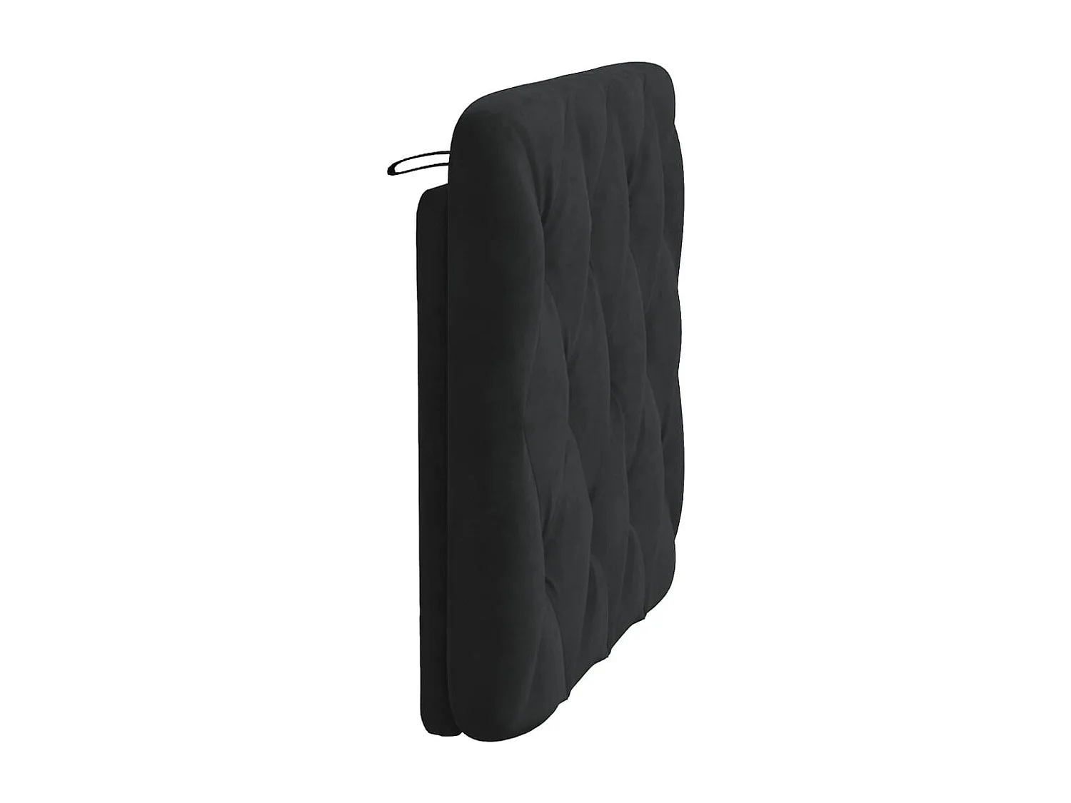 Cuscino Testiera Nero 80 cm in Velluto