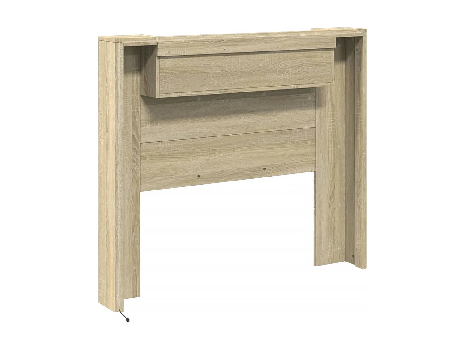 LED-Kopfteil mit Ablagen Sonoma-Eiche 120x16,5x103,5 cm