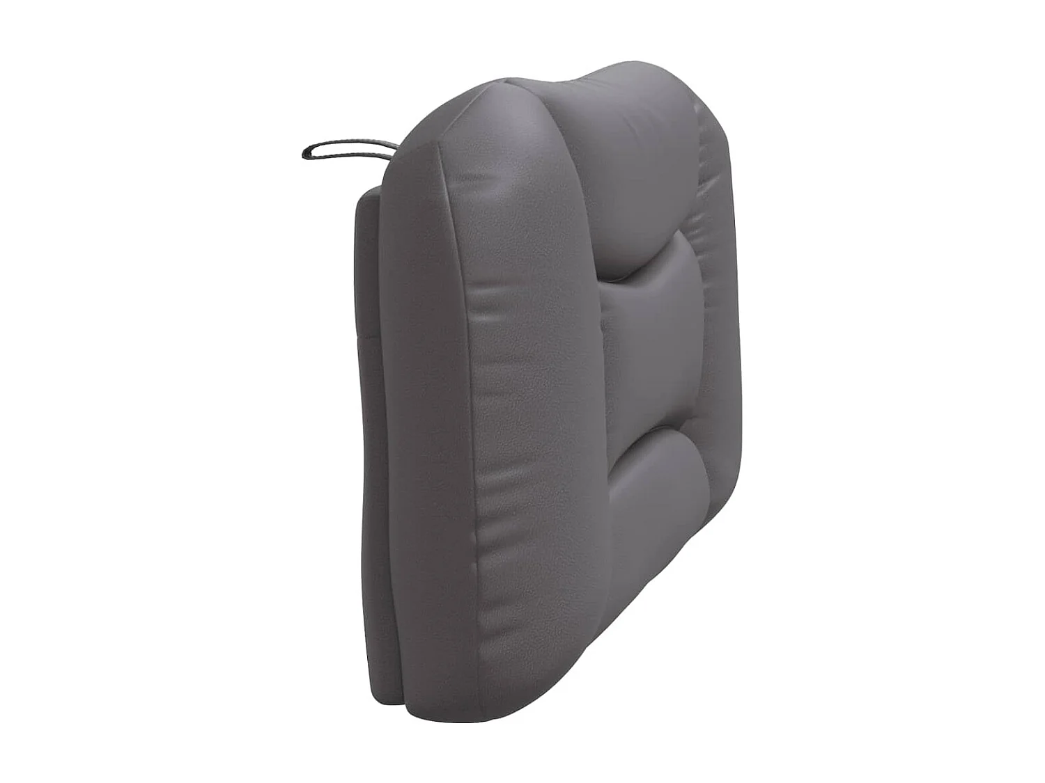 Cabecero de cama acolchado Hvar cuero sintético gris 100 cm