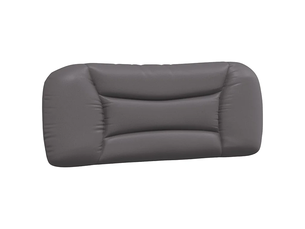 Hoofdbordkussen "Hvar" 100 cm kunstleer grijs