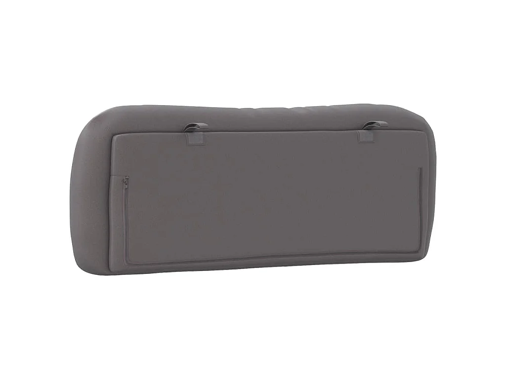 Hoofdbordkussen "Hvar" 100 cm kunstleer grijs